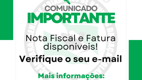 ATENÇÃO ASSOCIADO - NOTA FISCAL E FATURA DISPONÍVEIS